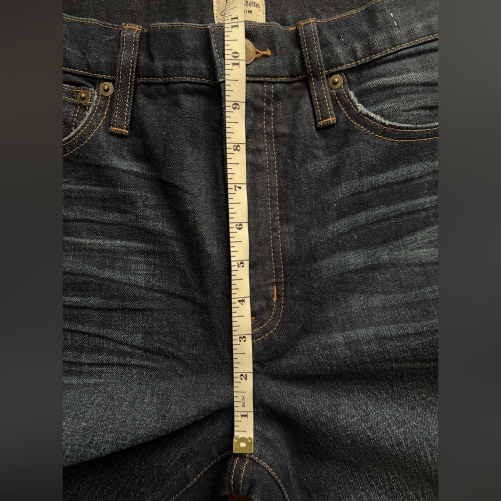 J Crew Jeans Womens 27 Dark Blue 10" Vintage Straight 27x28 - Picture 4 of 10